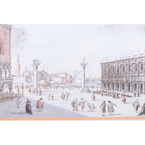 36 - Attributed to Giacomo Guardi (1764 - 1835), Four Venetian views including Piazza San Marco and Santa... 