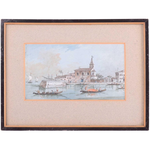 36 - Attributed to Giacomo Guardi (1764 - 1835), Four Venetian views including Piazza San Marco and Santa... 