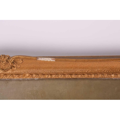 37 - Early 20th-century British school, a half-length portrait of a lady in a blue dress, oil on canvas, ... 