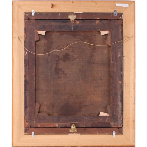 38 - Late 18th-century British school, Bust length portrait of David Garrick (1717-1779), unsigned, oil o... 