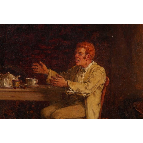 39 - William Magrath (1838 - 1918), 'Come to Your Daddy', oil on board, signed and dated 189?, 34 cm x 45... 