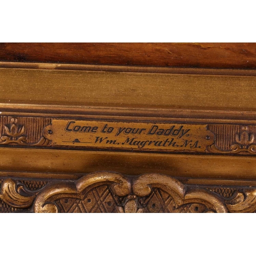 39 - William Magrath (1838 - 1918), 'Come to Your Daddy', oil on board, signed and dated 189?, 34 cm x 45... 