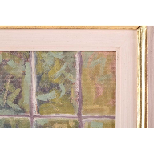4 - † Ken Howard (1932 - 2022), Artist's model at a window, signed, oil on board, 35 x 27 cm, framed 49 ... 