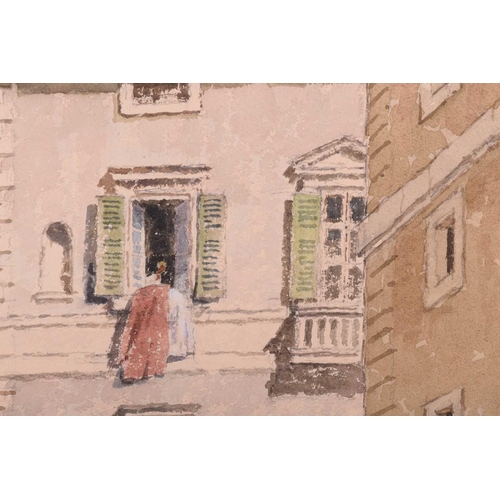 40 - † James Fletcher-Watson R.I., R.B.A, (1913-2004), Arezzo, Tuscany, signed, watercolour, artist's lab... 