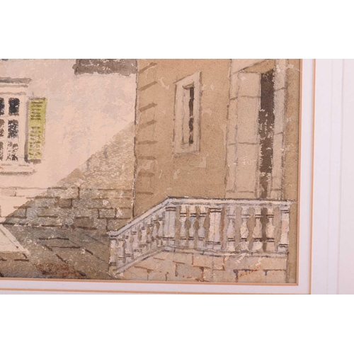 40 - † James Fletcher-Watson R.I., R.B.A, (1913-2004), Arezzo, Tuscany, signed, watercolour, artist's lab... 