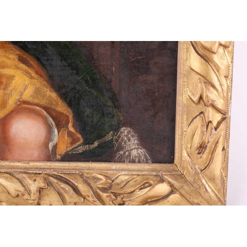 5 - 18th-Century British School, Boy in Classical robes holding a nest and a dead bird, unsigned, oil on... 