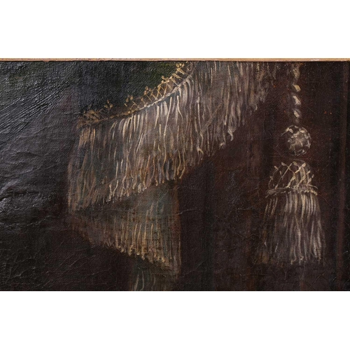 5 - 18th-Century British School, Boy in Classical robes holding a nest and a dead bird, unsigned, oil on... 