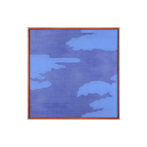 51 - Isabel Bigelow (b.1966) American, Clouds and river, signed and dated 2002 verso, oil on panel, 38.5 ... 