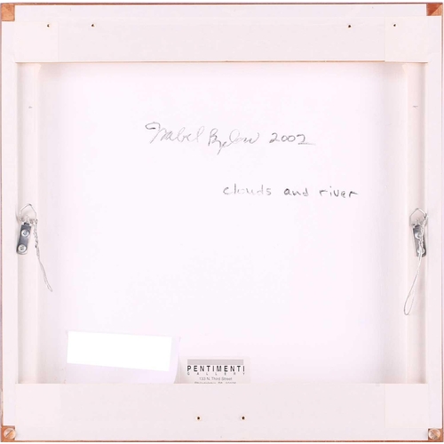 51 - Isabel Bigelow (b.1966) American, Clouds and river, signed and dated 2002 verso, oil on panel, 38.5 ... 