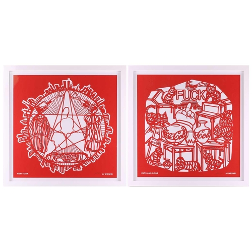 54 - Ai Weiwei (b. 1957) Chinese, 'The Papercut Portfolio', a complete set of eight papercuts, 2019, on w... 