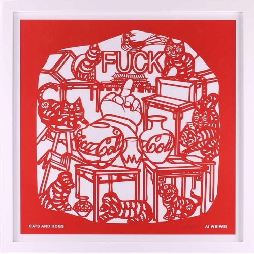 54 - Ai Weiwei (b. 1957) Chinese, 'The Papercut Portfolio', a complete set of eight papercuts, 2019, on w... 