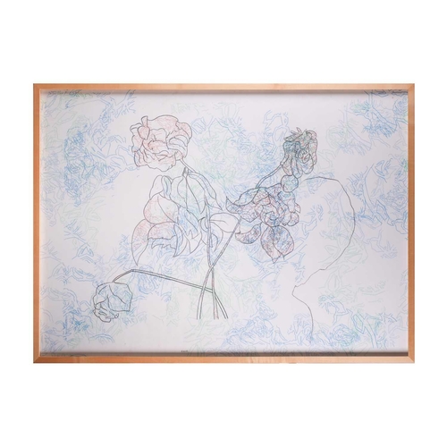 56 - † Angela Nordenstedt (b.1963) Spanish, 'Untitled', 2002, initialled and dated, pencil on polyester, ... 