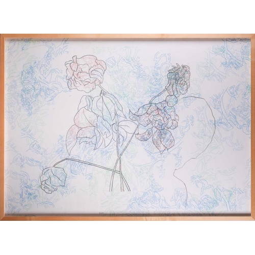 56 - † Angela Nordenstedt (b.1963) Spanish, 'Untitled', 2002, initialled and dated, pencil on polyester, ... 