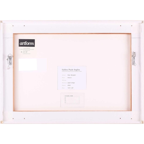 59 - Dean Byington (b.1958) American, 'Solaris' (2003), unsigned, paper collage, 30 x 14.5 cm (oval), fra... 