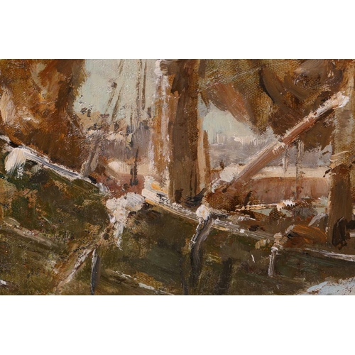 6 - Georges Deloy (1856 - ?) French, Winter harbour scene (possibly Nice), signed, oil on canvas, 50 x 6... 