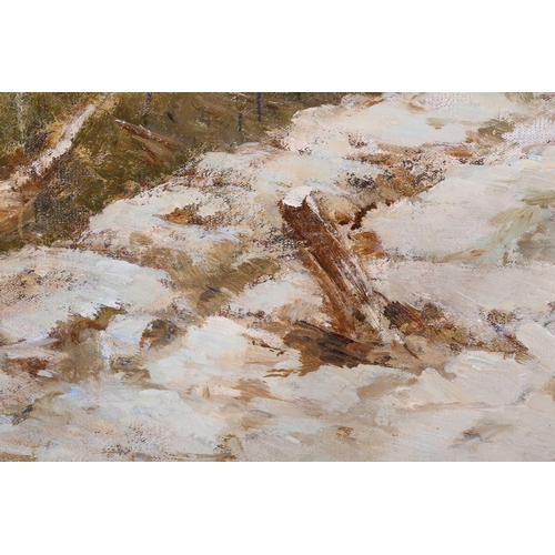 6 - Georges Deloy (1856 - ?) French, Winter harbour scene (possibly Nice), signed, oil on canvas, 50 x 6... 