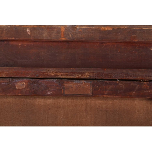 8 - F. Giovani (19th-Century) Italian, Portrait of an elderly scholar holding a book, signed, oil on can... 