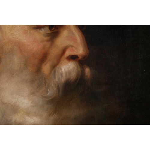 8 - F. Giovani (19th-Century) Italian, Portrait of an elderly scholar holding a book, signed, oil on can... 