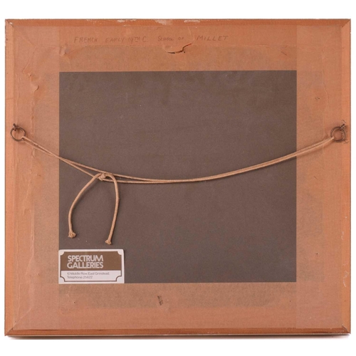 9 - 19th century Continental school, figures in an interior scene, oil on panel, 26.5 cm x 29 cm, in a g... 