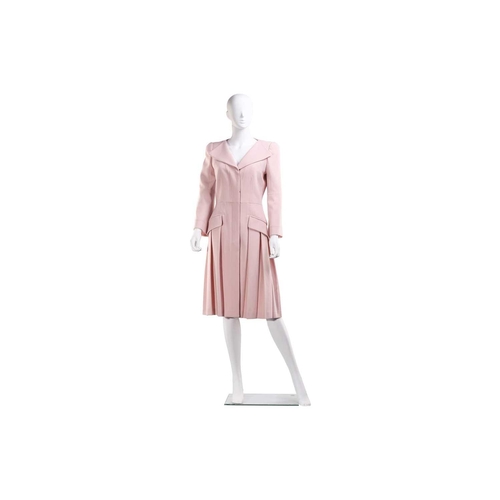 alexander mcqueen pink coat dress Alexander McQueen