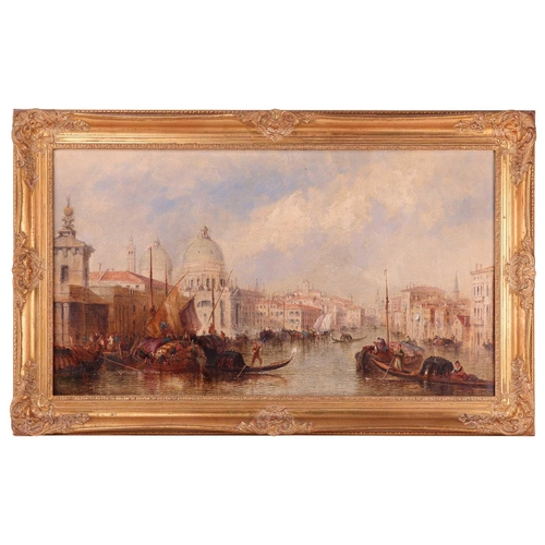 1 - Jane Vivian (fl.1869 - 1877), The Grand Canal and the Basilica di Santa Maria, Venice, signed, oil o... 