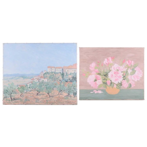 20 - † Vernon Southward (1911-1981) French, 'Orvieto', landscape study of the small Umbrian city, oil on ... 