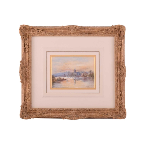 21 - Frederick E.J. Goff (1855 -1931), Marlow on Thames and Norwich - a pair, signed, watercolours, 11 x ... 