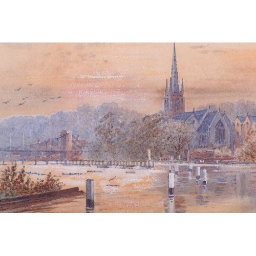 21 - Frederick E.J. Goff (1855 -1931), Marlow on Thames and Norwich - a pair, signed, watercolours, 11 x ... 