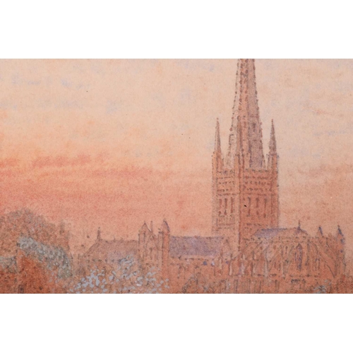 21 - Frederick E.J. Goff (1855 -1931), Marlow on Thames and Norwich - a pair, signed, watercolours, 11 x ... 