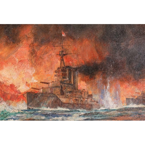 3 - Charles Dixon (1872-1934), Admiral Beatty’s Flagship HMS Lion leading the Battlecruiser Fleet into a... 