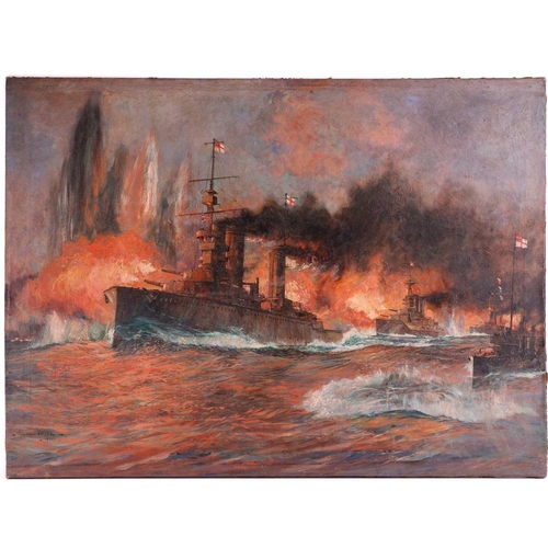 3 - Charles Dixon (1872-1934), Admiral Beatty’s Flagship HMS Lion leading the Battlecruiser Fleet into a... 