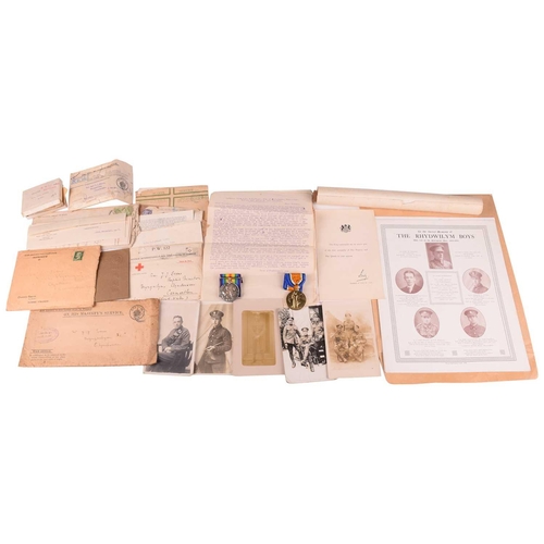 301 - A WWI medal group and associated ephemera, relating to Lance Corporal Gwilym Tyndal Evans 10765, 26t... 