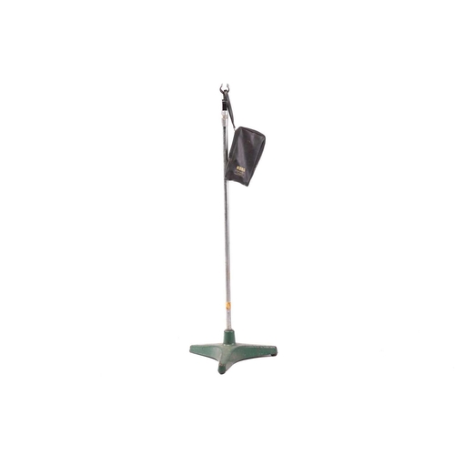 303 - A microphone stand with green painted tripod base, from the collection of Vivian Stanshall, founding... 