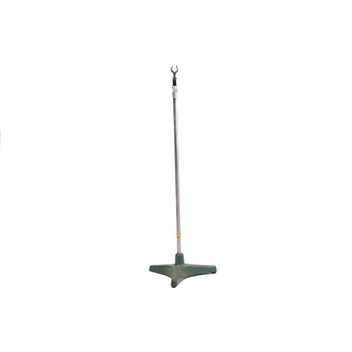 303 - A microphone stand with green painted tripod base, from the collection of Vivian Stanshall, founding... 