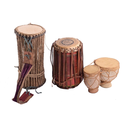 317 - A group of eight assorted hand-drums, from the collection of Vivian Stanshall, founding member of th... 