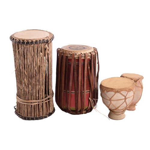 317 - A group of eight assorted hand-drums, from the collection of Vivian Stanshall, founding member of th... 