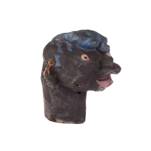 318 - An original over-sized papier mache mask/head, used as a stage prop, from the collection of Vivian S... 