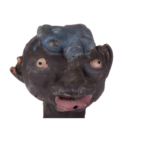 318 - An original over-sized papier mache mask/head, used as a stage prop, from the collection of Vivian S... 