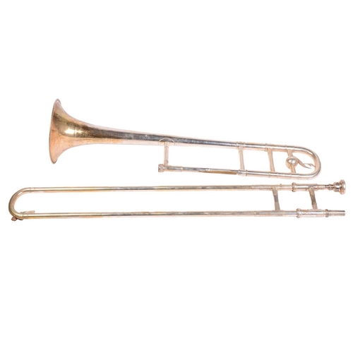 323 - A Boosey & Hawkes 'Imperial' trombone, stamped 275, in fitted case, from the collection of Vivian St... 