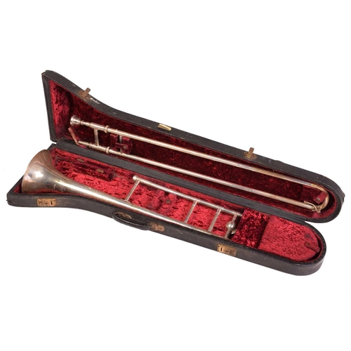 323 - A Boosey & Hawkes 'Imperial' trombone, stamped 275, in fitted case, from the collection of Vivian St... 