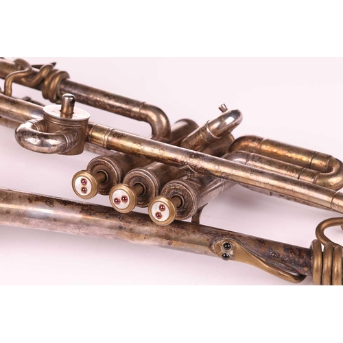 324 - A bespoke trumpet, modified for Vivian Stanshall, founding member of the Bonzo Dog Doo-Dah Band, wit... 