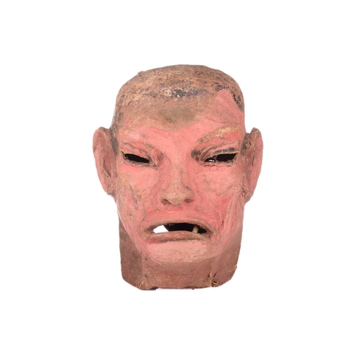 325 - An original over-sized papier mache mask/head, modelled as Frankenstein's monster, used as a stage p... 