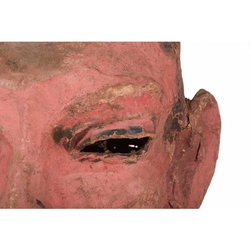 325 - An original over-sized papier mache mask/head, modelled as Frankenstein's monster, used as a stage p... 