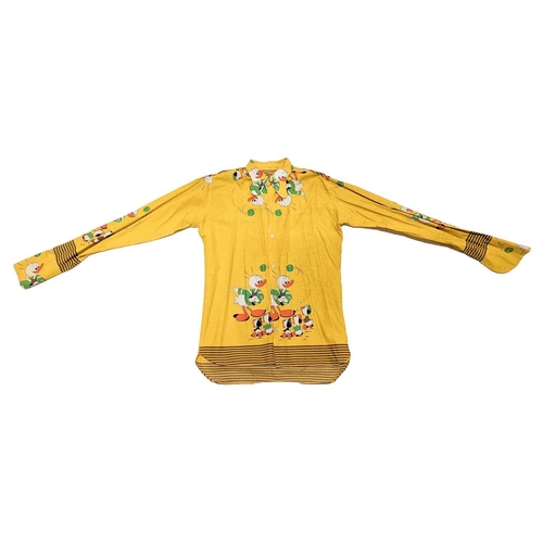 329 - A 1960s beagle-collared yellow shirt, from the collection of Vivian Stanshall, founding member of th... 