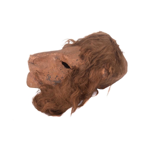 330 - An original papier mache lion mask, used as a stage prop and as seen 'One Man's Week' (1975), from t... 