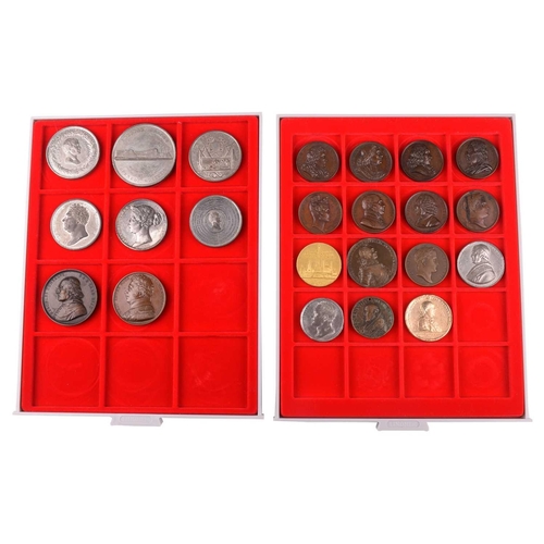 333 - A collection of commemorative medals, to include examples from the Series of Great French Men; 'Blai... 