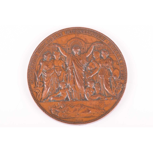 335 - A Victorian bronze medal for the 'Science and Art Department', in fitted case, the edge named to Dow... 