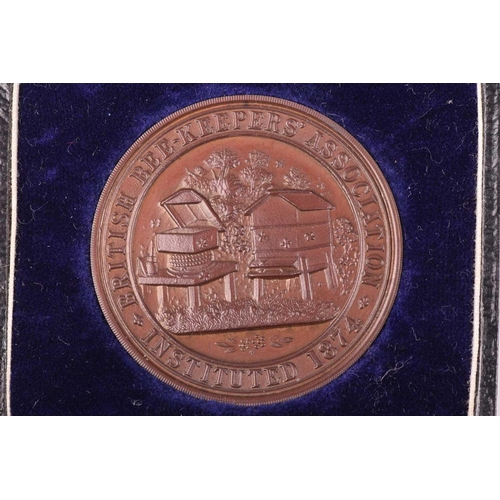 335 - A Victorian bronze medal for the 'Science and Art Department', in fitted case, the edge named to Dow... 