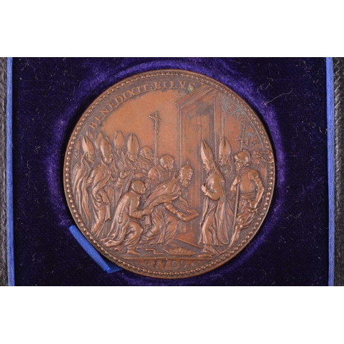 335 - A Victorian bronze medal for the 'Science and Art Department', in fitted case, the edge named to Dow... 