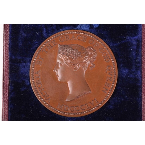 335 - A Victorian bronze medal for the 'Science and Art Department', in fitted case, the edge named to Dow... 